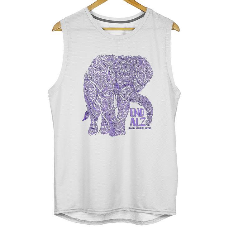 Purple Elephant Alzheimer Awareness Unisex Tank Top