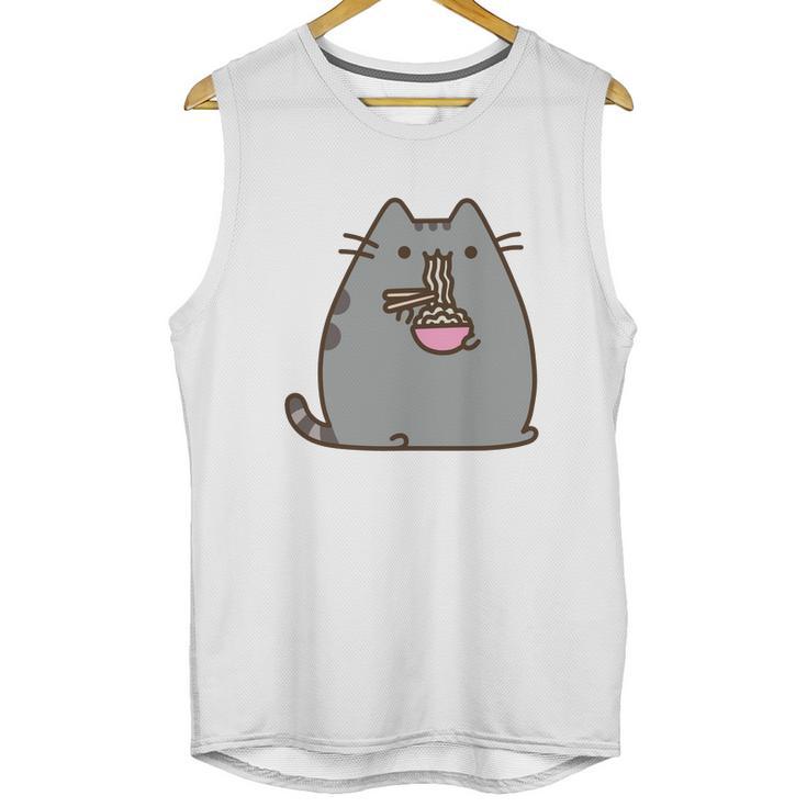 Pusheen The Cat Eating Noodles Unisex Tank Top