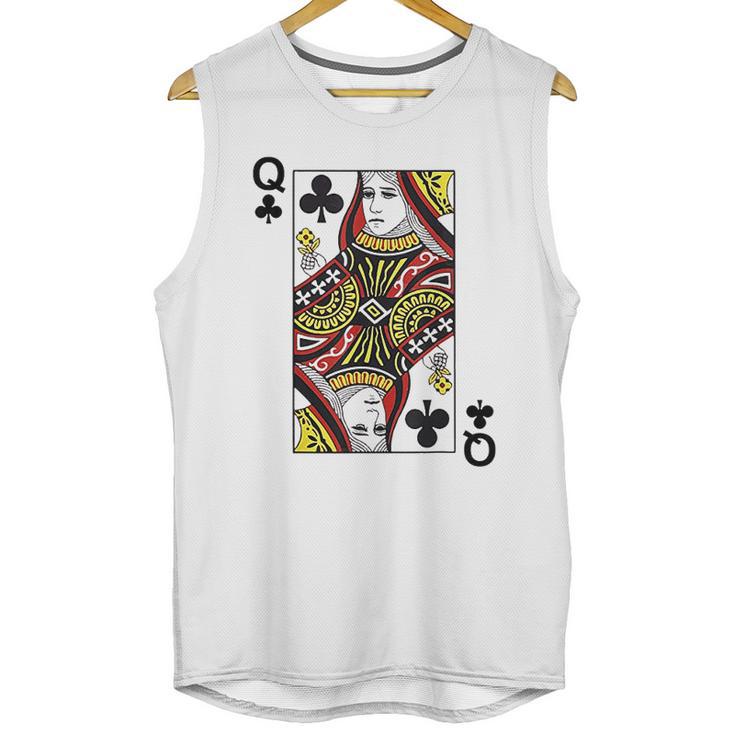 Queen Of Clubs Blackjack Playing Cards Unisex Tank Top