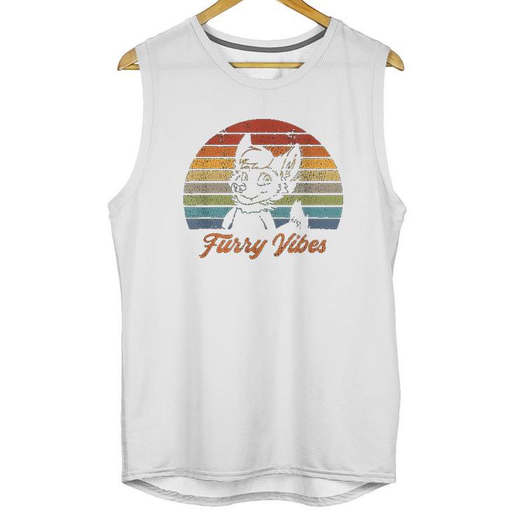 Retro Furry Fandom Furry Vibes  Cute Owo Fursuit Unisex Tank Top