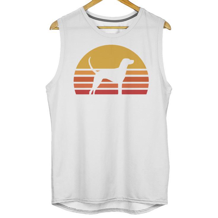 Retro Sun Redbone Coonhound Dog Silhouette Unisex Tank Top