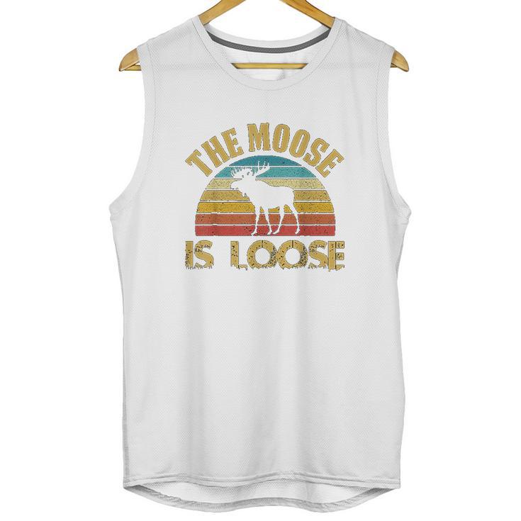 Retro Vintage Moose Is Loose Funny Moose Lover Gift Unisex Tank Top