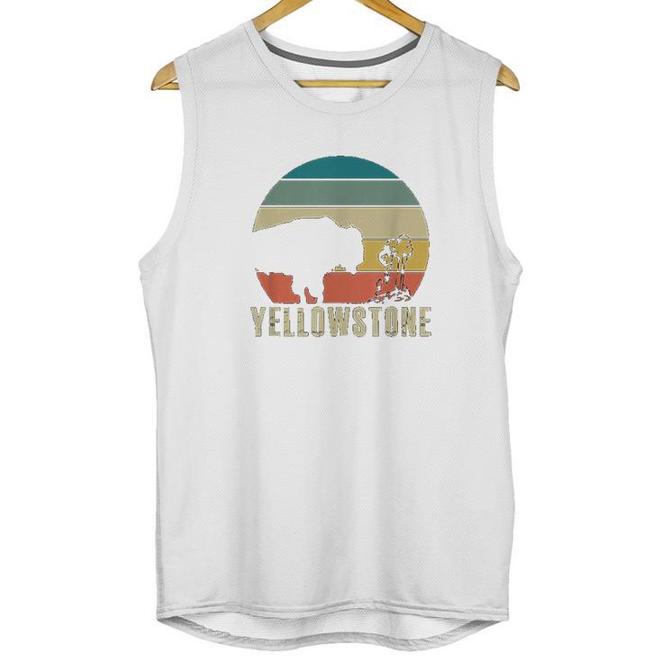 Retro Yellowstone National Park Vintage Buffalo Geyser Gift Unisex Tank Top