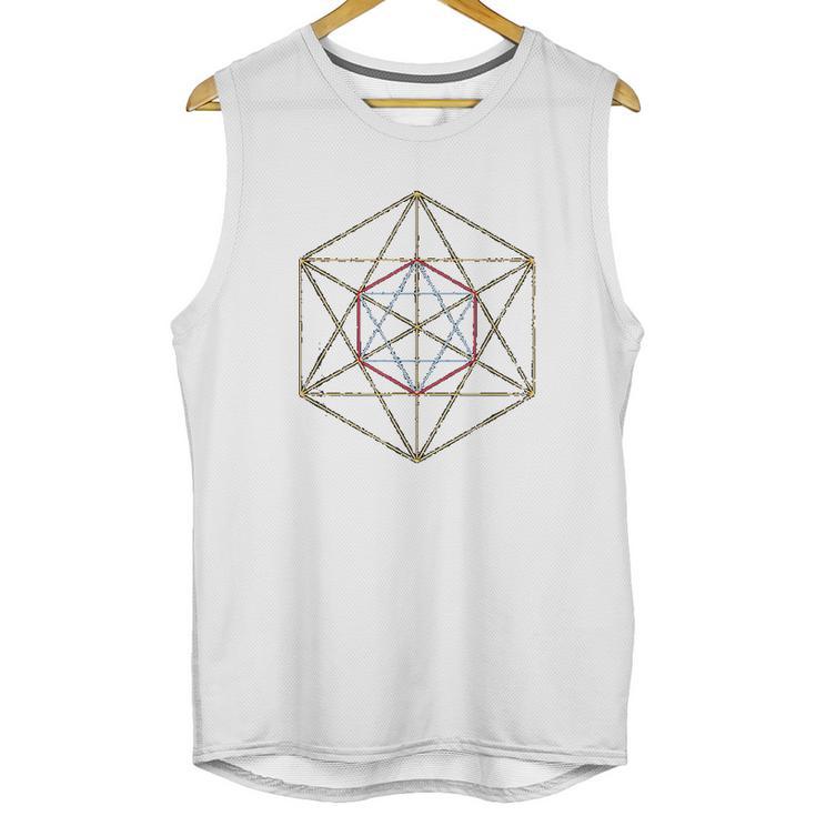 Sacred Geometry Merkabah Cube Of Archangel Metatron Unisex Tank Top