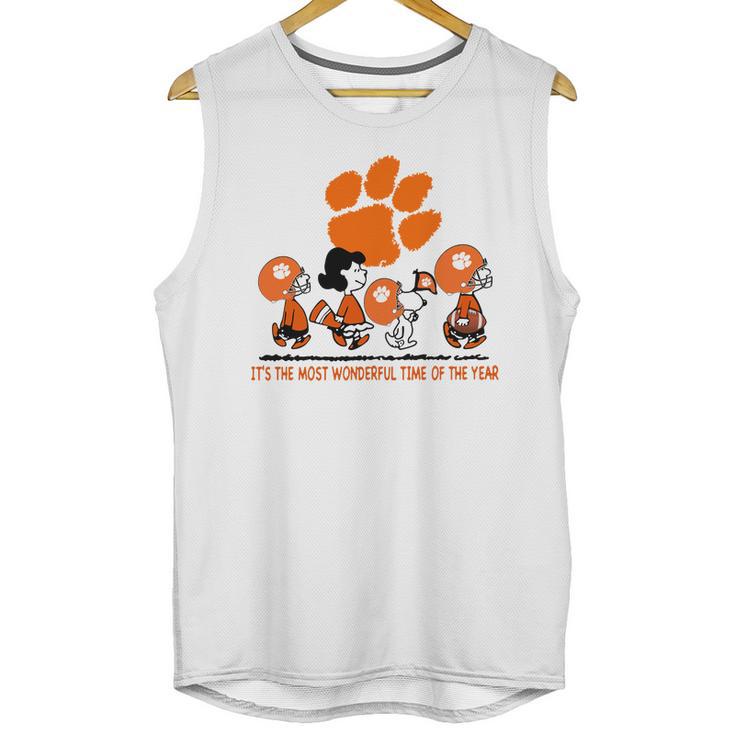 Snoopy And Friends Clemson Tigers Its The Most Wonderful Time Of The Year Shirt Mf Unisex Tank Top