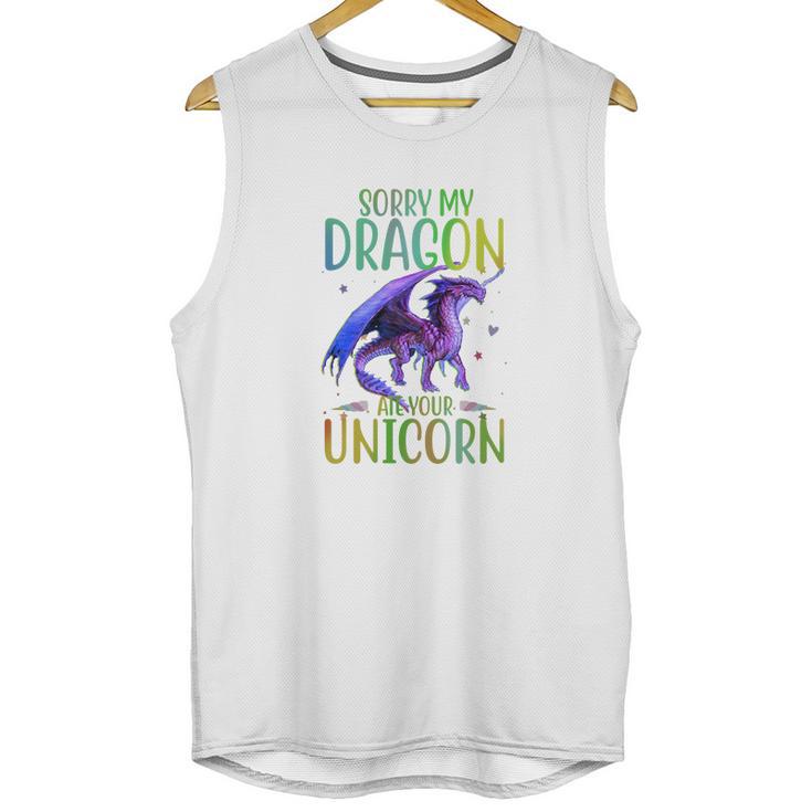 Sorry My Dragon Ate Your Unicorn Unisex Tank Top