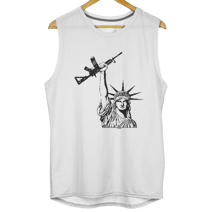 Statue Of Liberty Rifle 2Nd Amendment Mens Unisex Tank Top