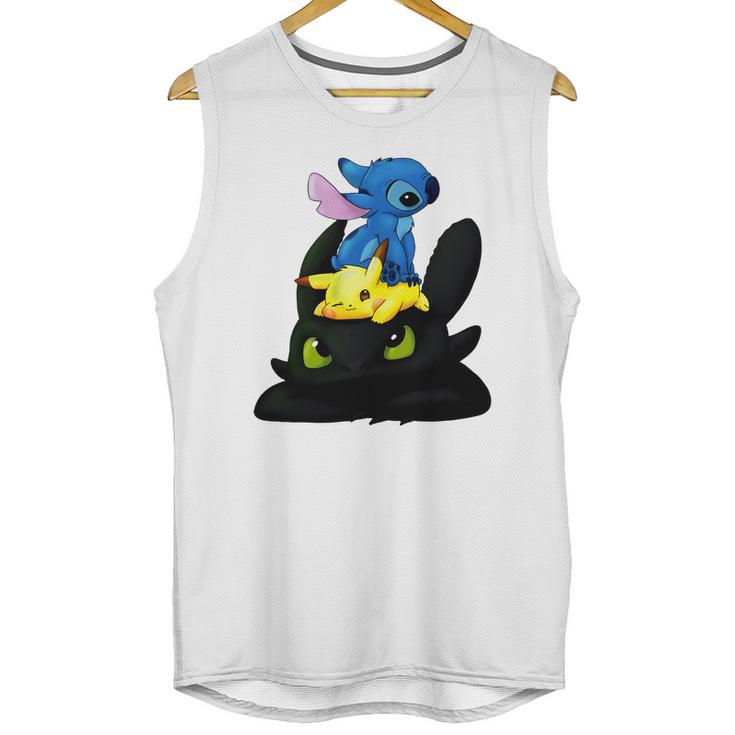 Stitch Pokemon Grinch Unisex Tank Top