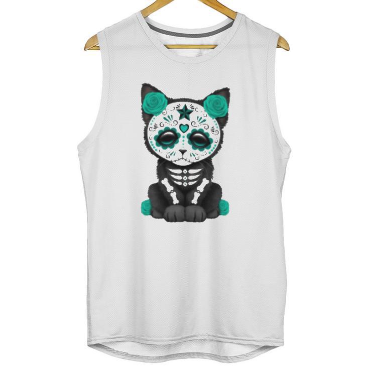 Sugar Skull Cat Day Of The Dead Cat Unisex Tank Top