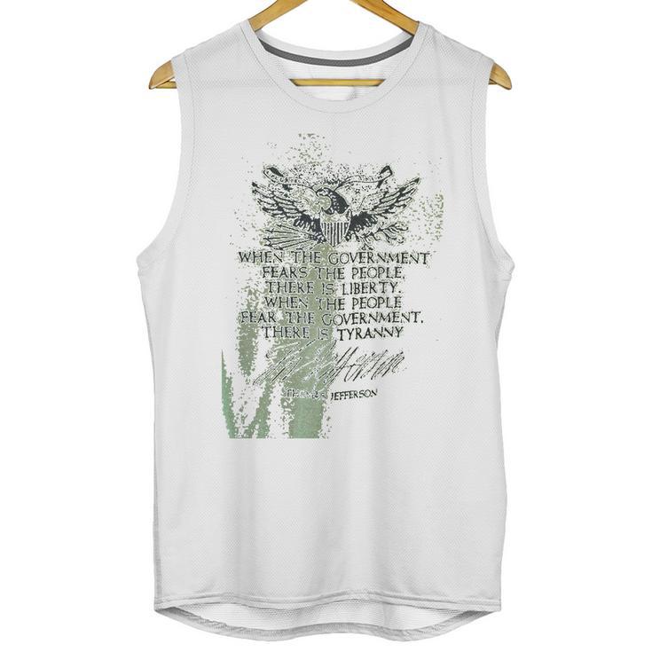 Thomas Jefferson Liberty Tyranny 2Nd Second Amendment Rights Partiotic America Usa Unisex Tank Top