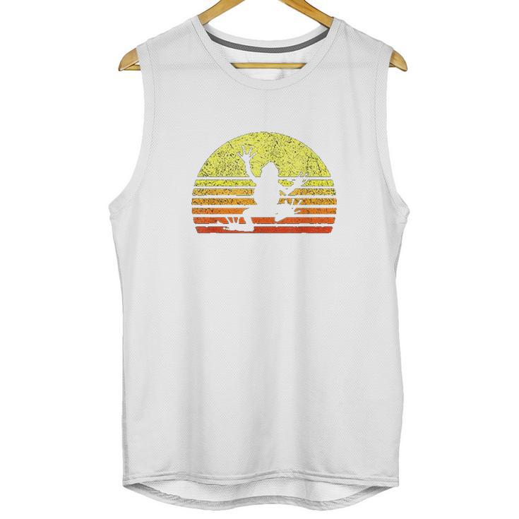 Tree Frog Design Save The Rainforest Retro Sun Vintage Unisex Tank Top