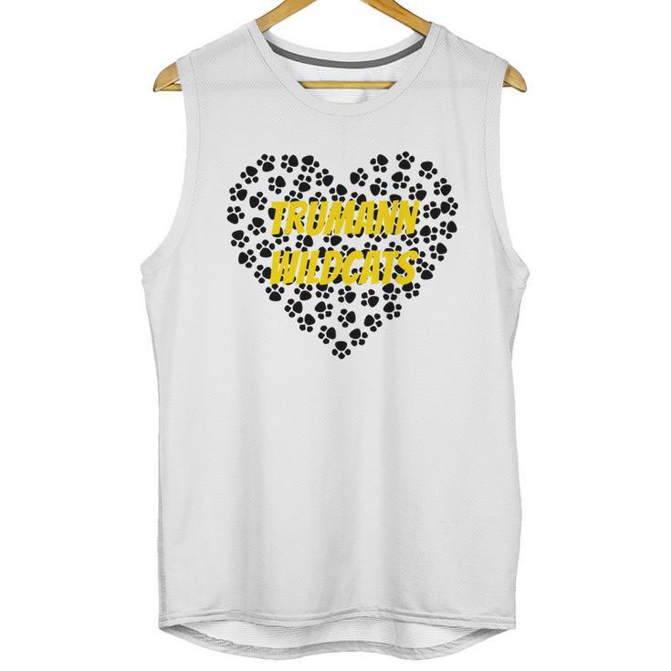 Trumann Wildcats Paws Hear Unisex Tank Top