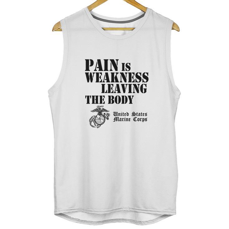 Usmc Pain Is Weakness Leaving The Body Unisex Tank Top