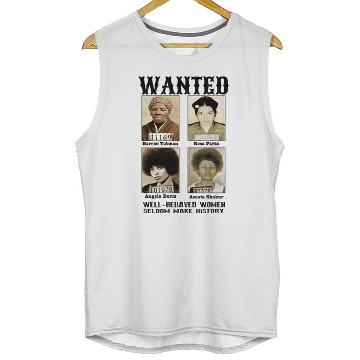 Wanted Harriet Tubman Angela Davis Assata Shakur Unisex Tank Top