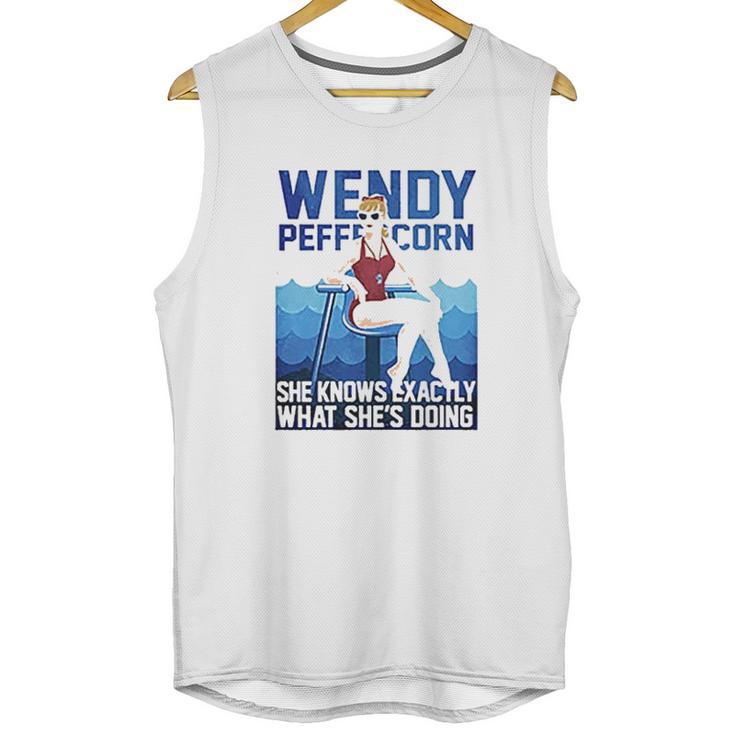 Wendy Peffercorn She Know Exactly What She’S Doing Unisex Tank Top