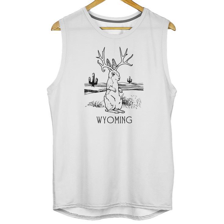 Wyoming Jackalope Tee Fun Jackrabbit Bunny Unisex Tank Top