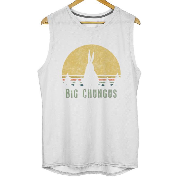 Big Chungus Funny Gift Retro Vintage Sunset Meme Video Game Gift Unisex Tank Top