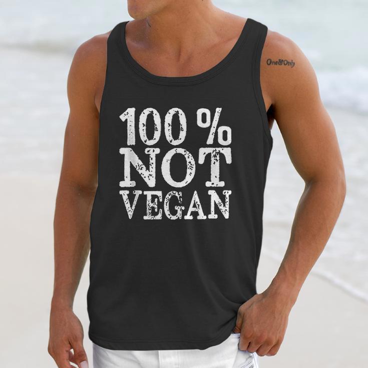 100 Not Vegan Bbq Carnivore Diet Meat Eater Food Zero Carb Unisex Tank Top Gifts for Her