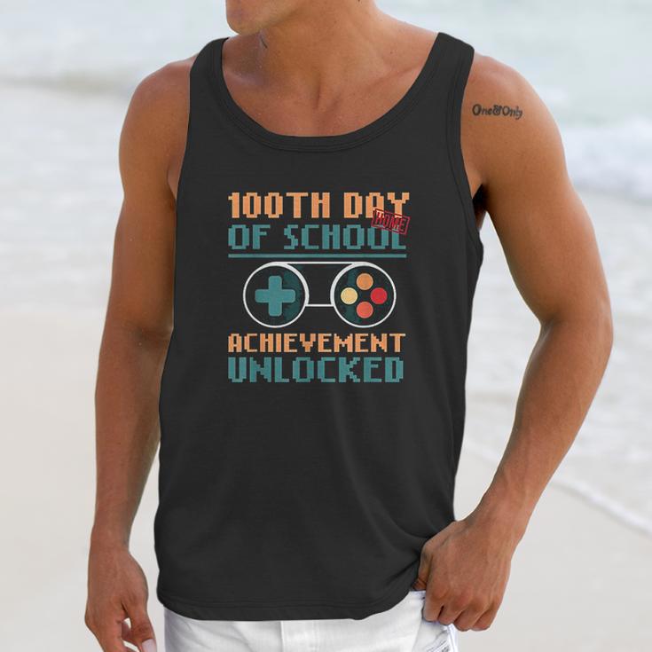 100Th Day Of Homeschool For Gamers Achievement Unlocked Unisex Tank Top Gifts for Her