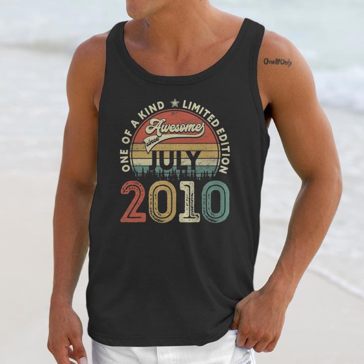 12Th Birthday Retro Vintage Born In July 2010 12 Years Old Unisex Tank Top Gifts for Her