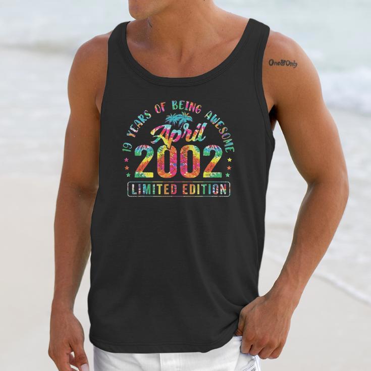 19 Years Old 19Th Birthday Decoration Vintage April 2002 Ver2 Unisex Tank Top Gifts for Her