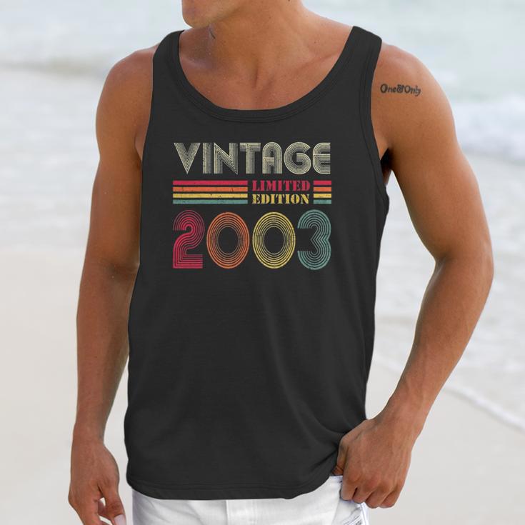 19 Years Old Gifts Vintage 2003 Limited Edition 19Th Birthday Unisex Tank Top Gifts for Her