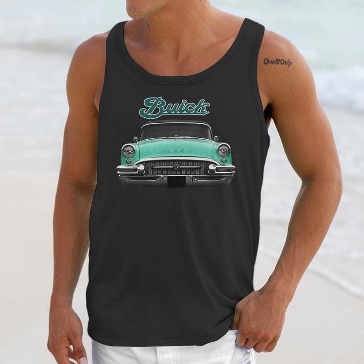 1955 Buick Front Green Unisex Tank Top Gifts for Her