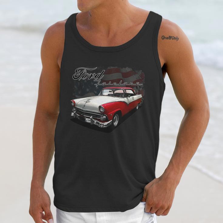 1955 Ford Fairlane Victoria Unisex Tank Top Gifts for Her