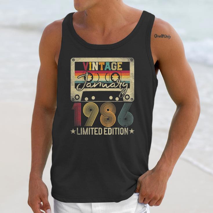 1986 January Vintage Limited Edition 35Th Birthday Gift Idea Unisex Tank Top Gifts for Her