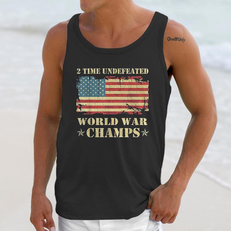 2 Time Undefeated World War Champs Unisex Tank Top Gifts for Her