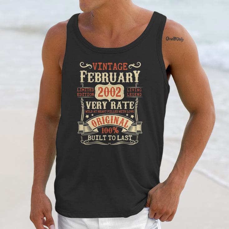 20 Years Old 20Th Birthday Gifts Vintage February 2002 Ver2 Unisex Tank Top Gifts for Her