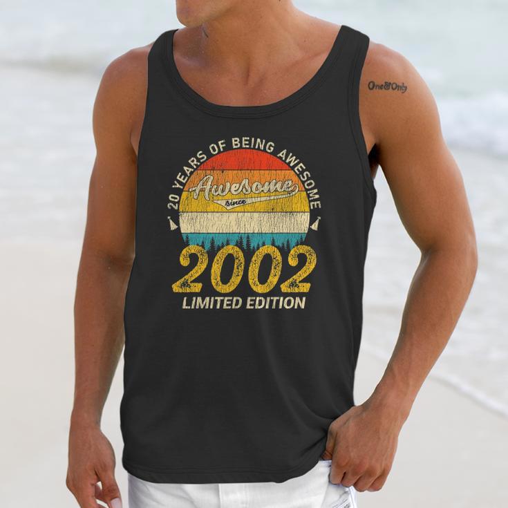 20 Years Old Bday Awesome Since 2002 Distressed 20Th Birthday Unisex Tank Top Gifts for Her