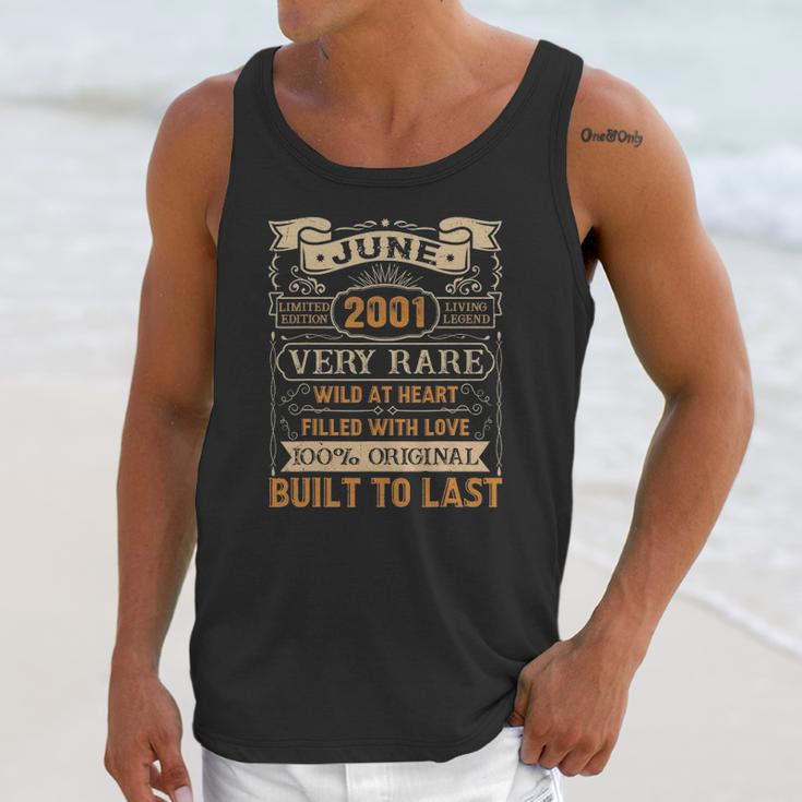 20Th Birthday Gift 20 Years Old Retro Vintage June 2001 Ver2 Unisex Tank Top Gifts for Her