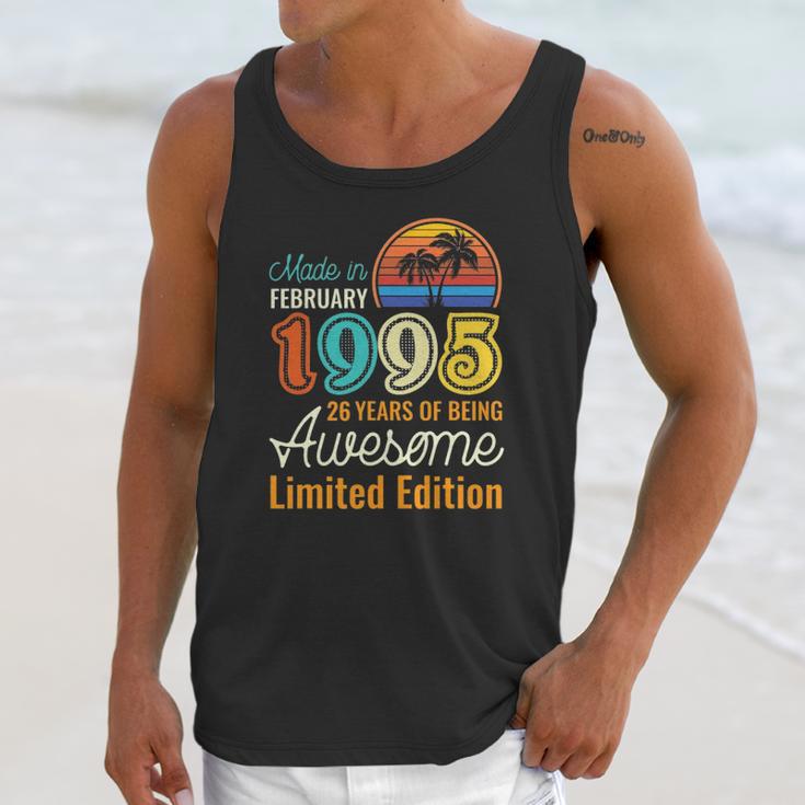 26 Years Old Born In February 1995 26Th Birthday Gift Unisex Tank Top Gifts for Her