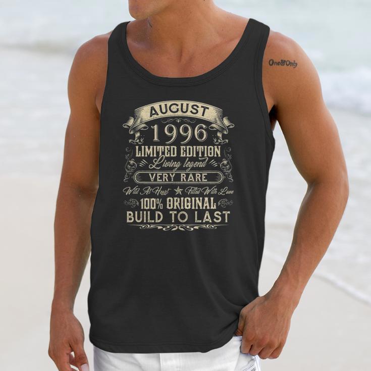 26Th Birthday Gift 26 Years Old Retro Vintage August 1996 Ver2 Unisex Tank Top Gifts for Her