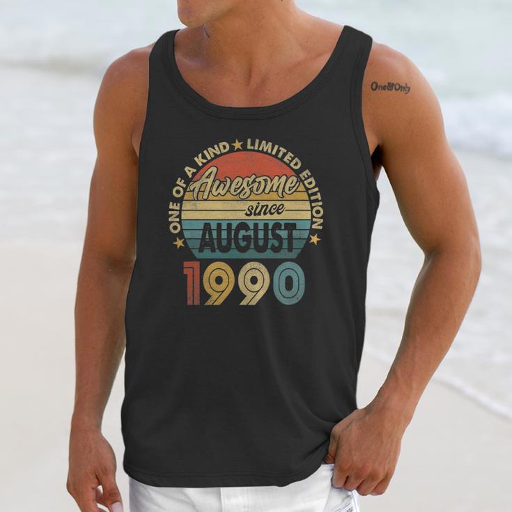 31 Years Old 31St Birthday Men Awesome Since August 1990 Ver2 Unisex Tank Top Gifts for Her