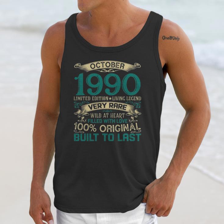 31St Birthday October 1990 Limited Edition Gift 31 Years Old Unisex Tank Top Gifts for Her