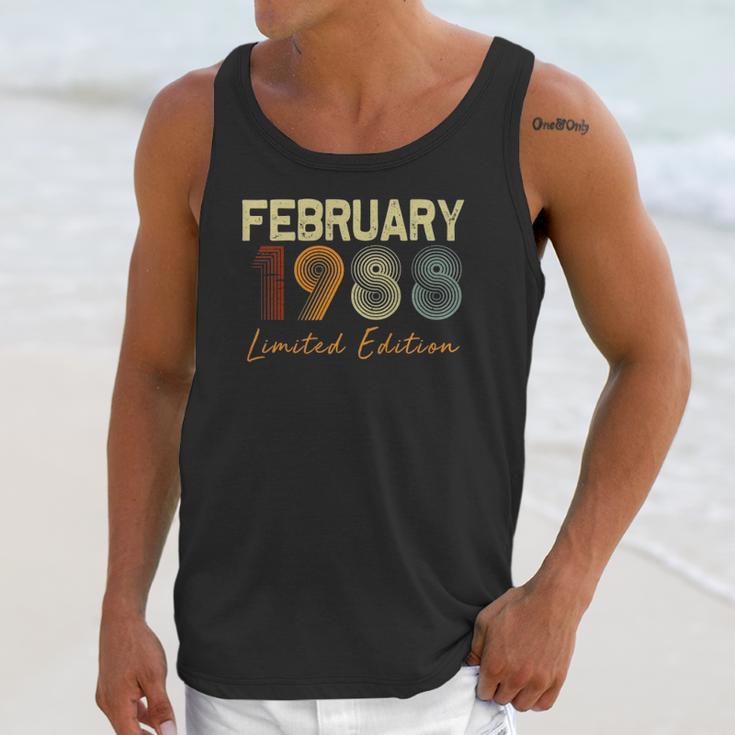 33 Years Old Birthday Gift February 1988 Limited Edition Unisex Tank Top Gifts for Her