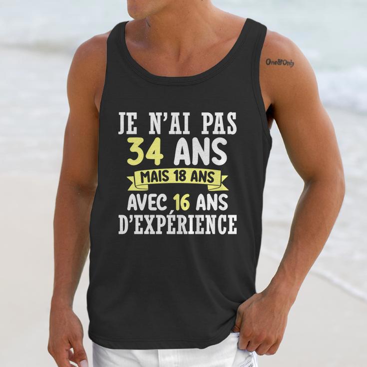 34 Years Birthday Gift For Humour Je Nai Pas 34 Gift Unisex Tank Top Gifts for Her