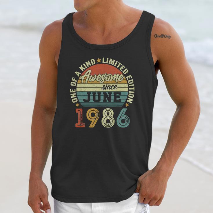 35 Years Old Birthday Awesome Since June 1986 35Th Birthday Unisex Tank Top Gifts for Her