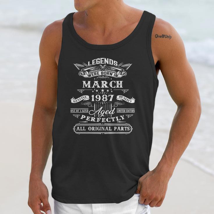 35Th Birthday Gift For Legends Born March 1987 35 Years Old Unisex Tank Top Gifts for Her