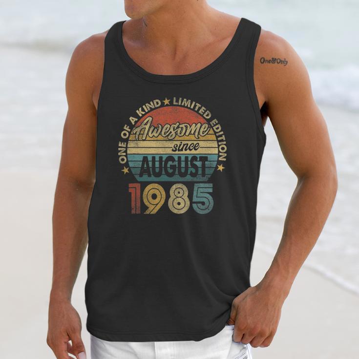 36 Years Old 36Th Birthday Men Awesome Since August 1985 Ver2 Unisex Tank Top Gifts for Her