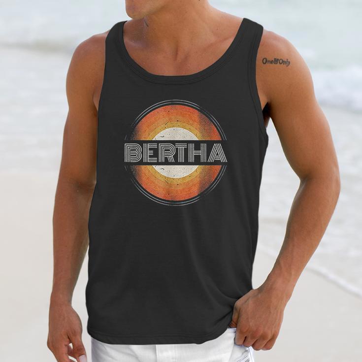 Graphic 365 First Name Bertha Retro Personalized Vintage Unisex Tank Top Gifts for Her