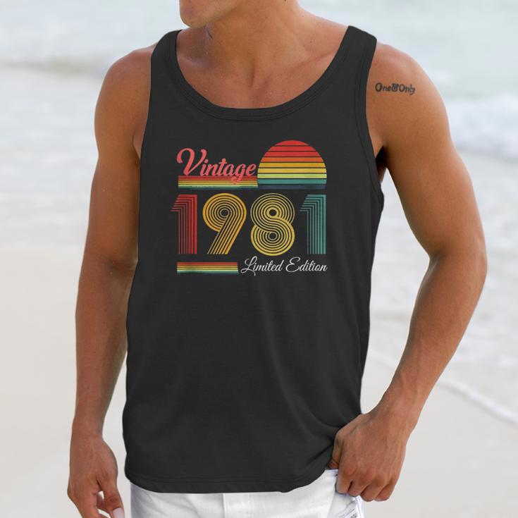 40Th Birthday 40 Years - 1981 Vintage Limited Edition Unisex Tank Top Gifts for Her