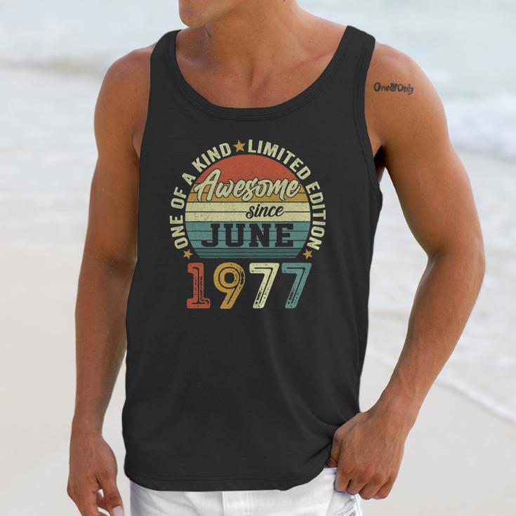 44 Years Old Birthday Awesome Since June 1977 44Th Birthday Unisex Tank Top Gifts for Her