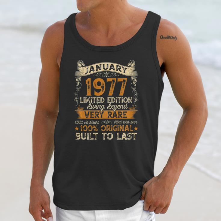 45 Years Old Gifts Vintage January 1977 45Th Birthday Gift Unisex Tank Top Gifts for Her