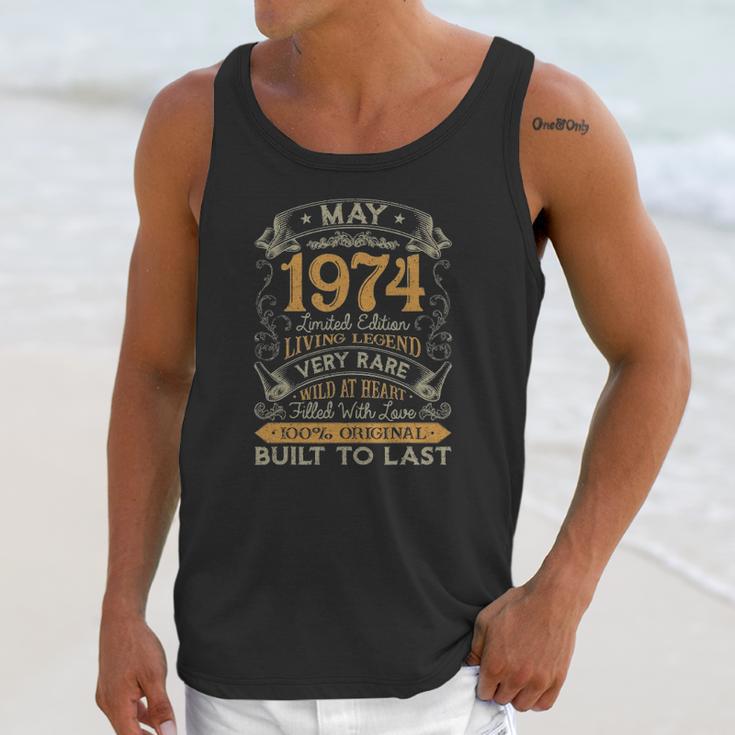 47Th Birthday Gift 47 Years Old Retro Vintage May 1974 Ver2 Unisex Tank Top Gifts for Her