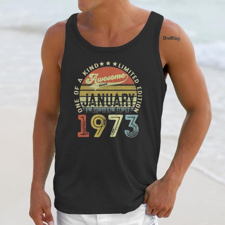 49 Years Old 49Th Birthday Gifts Awesome Since January 1973 Gift Unisex Tank Top Gifts for Her