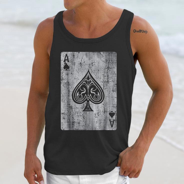 Ace Of Spades Card Gambling Poker Vintage Graphic Unisex Tank Top Gifts for Her