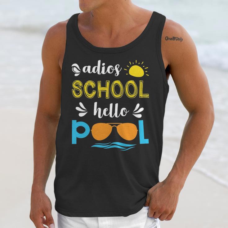 Adios School Hello Pool Unisex Tank Top Gifts for Her